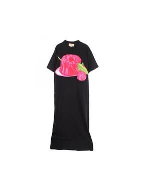 gucci oversized t shirt dress Gucci + Black Oversized T-Shirt Dress